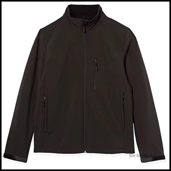 Men's Water-Resistant Softshell Jacket Classic Fit Performance Active Wear - Picture 7 of 7